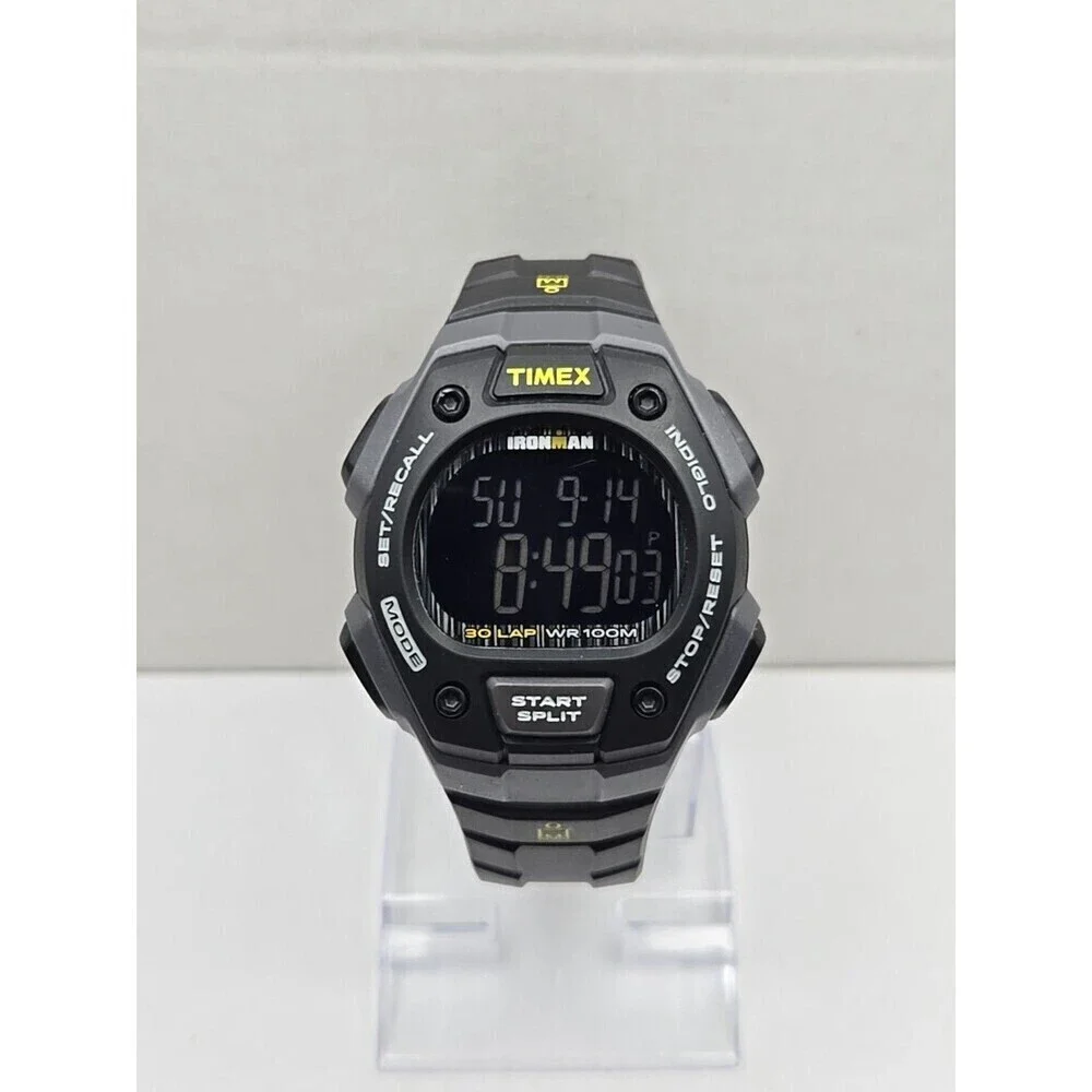Timex Ironman Classic 30 Lap Watch 44mm Indiglo WR100M New Battery Quartz Mens